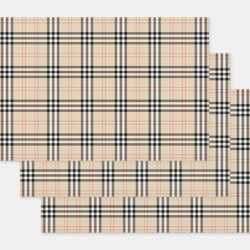 🖤 Luxury Wrapping Paper Designer Check Style - Picture 3 of 3